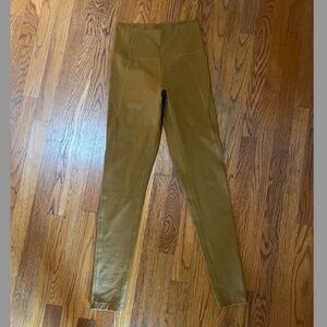 Girlfriend Collective mustard yellow/gold high rise compressive leggings